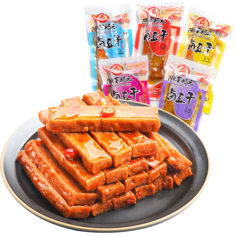 陈氏金福元手撕豆干武冈非遗特产香干五香麻辣零食礼包五香豆腐干休闲小袋装 手撕豆干【麻辣味】1斤