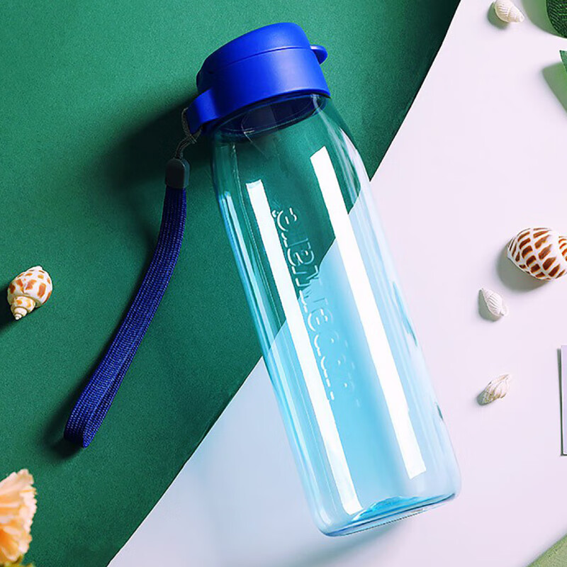 特百惠(tupperware) 水杯运动塑料杯乐活乐动随心壶大容量 高雅蓝 750