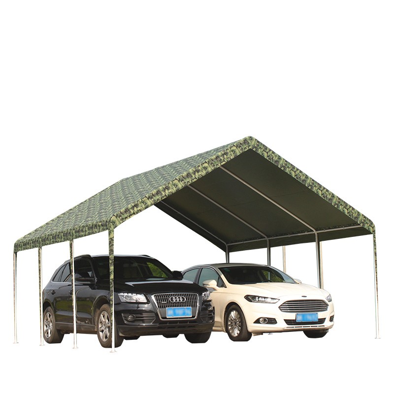 兵戎 户外汽车棚大号双车位停车棚家用遮阳防雨帐篷 6米长*5米宽不带