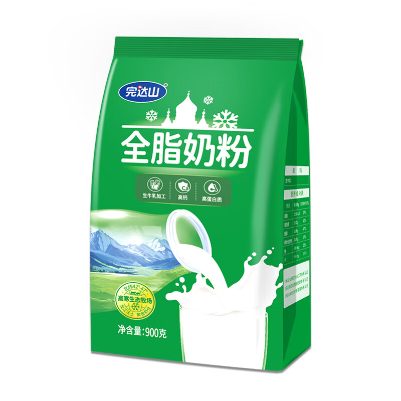 plus会员：完达山全脂奶粉 生牛乳加工900g*1袋*4件+凑单