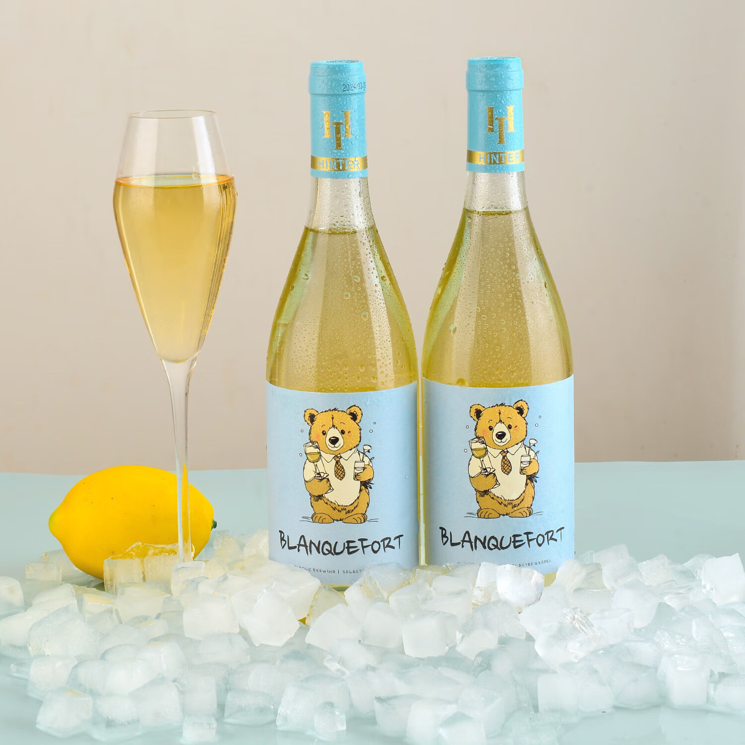 BLANQUEFORT欧比熊晚收白葡萄酒10度甜型白葡萄酒 750ml*2瓶