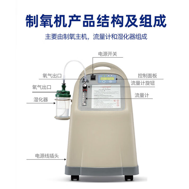 家瑞康医用5l制氧机孕妇护士婴儿大容量家庭氧气氧气瓶便携家用车载