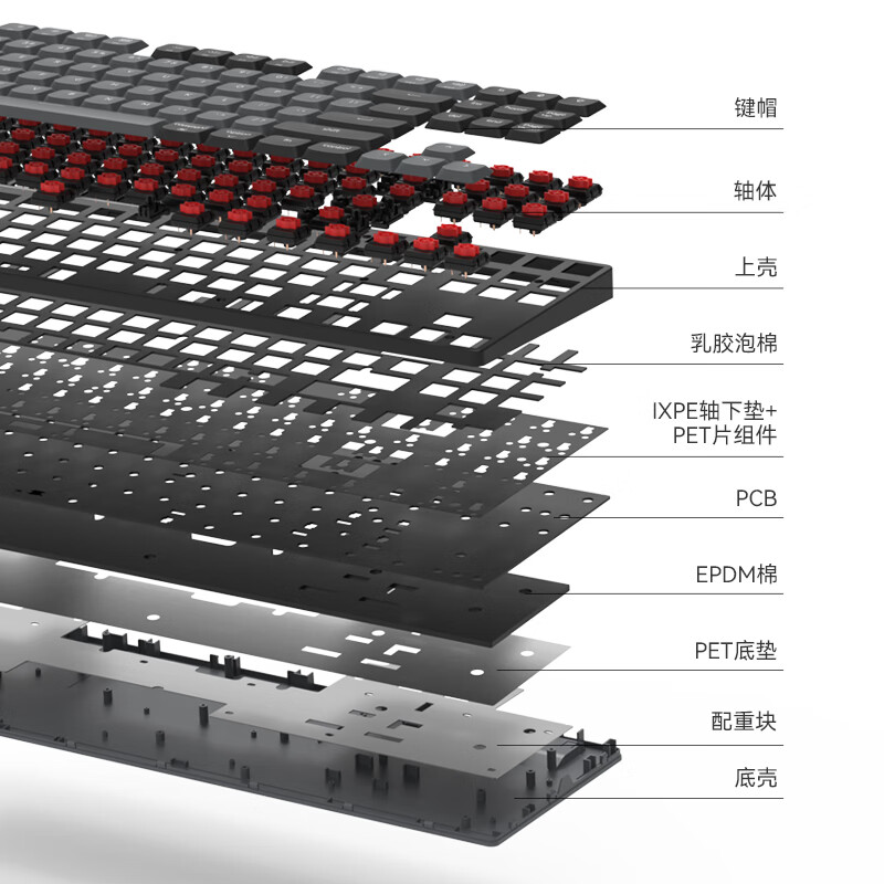 keychron渴创 K1X 机械键盘 无线蓝牙键盘 客制化键盘 矮轴办公键盘 87键Mac键盘 超薄机身设计 四层内填充 K1X (六代) 可插拔 RGB 香蕉轴