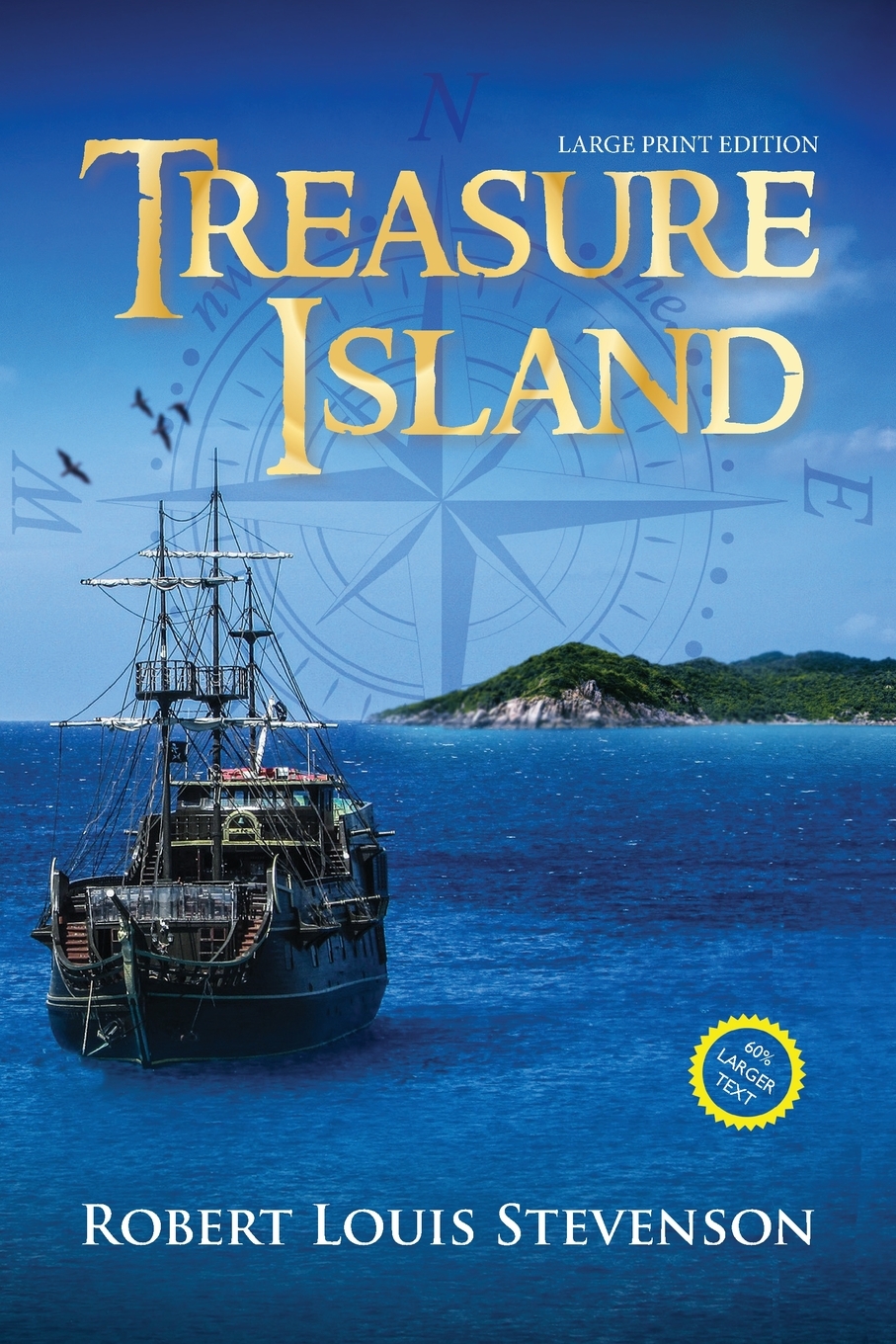 【预售 按需印刷】treasure island (annotated, large print)