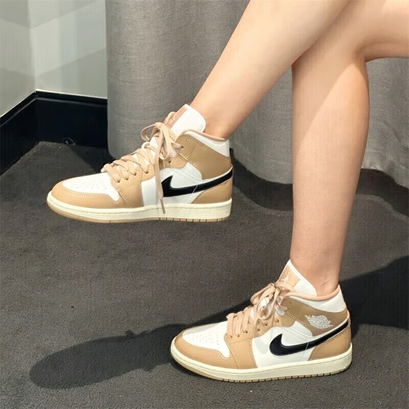 NIKE耐克男鞋Air Jordan 1 High OG AJ1女高帮板鞋防滑耐磨休闲篮球鞋 BQ6472-103浅棕褐色 41