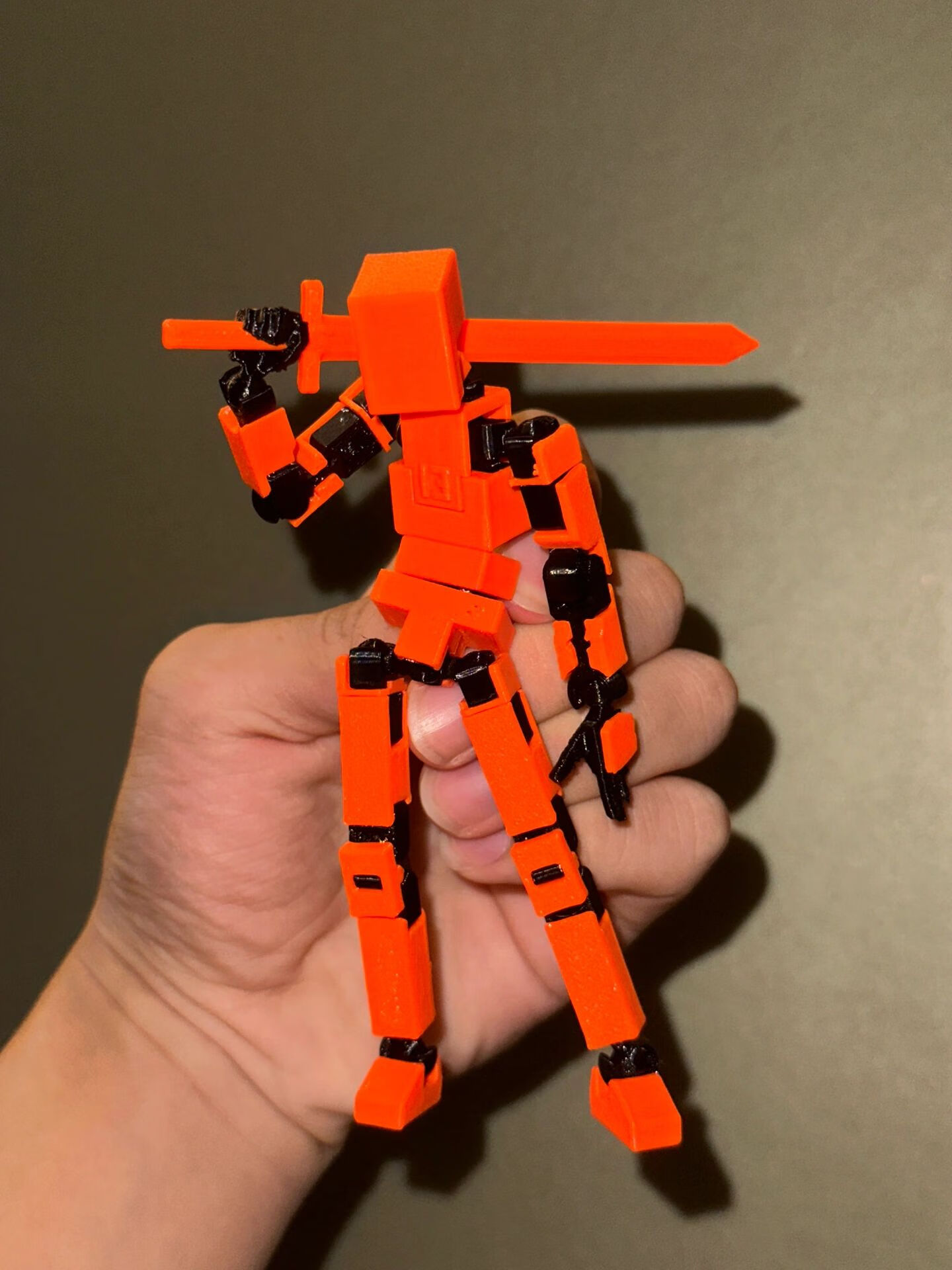 chen)多关节可动人偶d打印人偶打印小人带支架多关节可动人偶机械人物