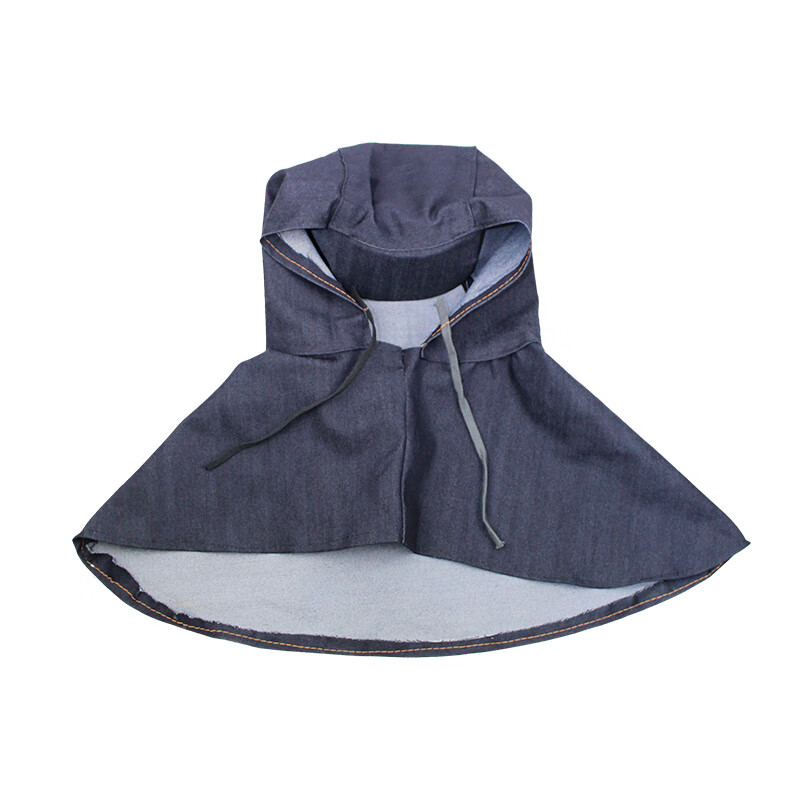帽牛仔布披风帽男女搬运工作装卸水泥劳保喷漆打磨帽 套头披肩帽1个