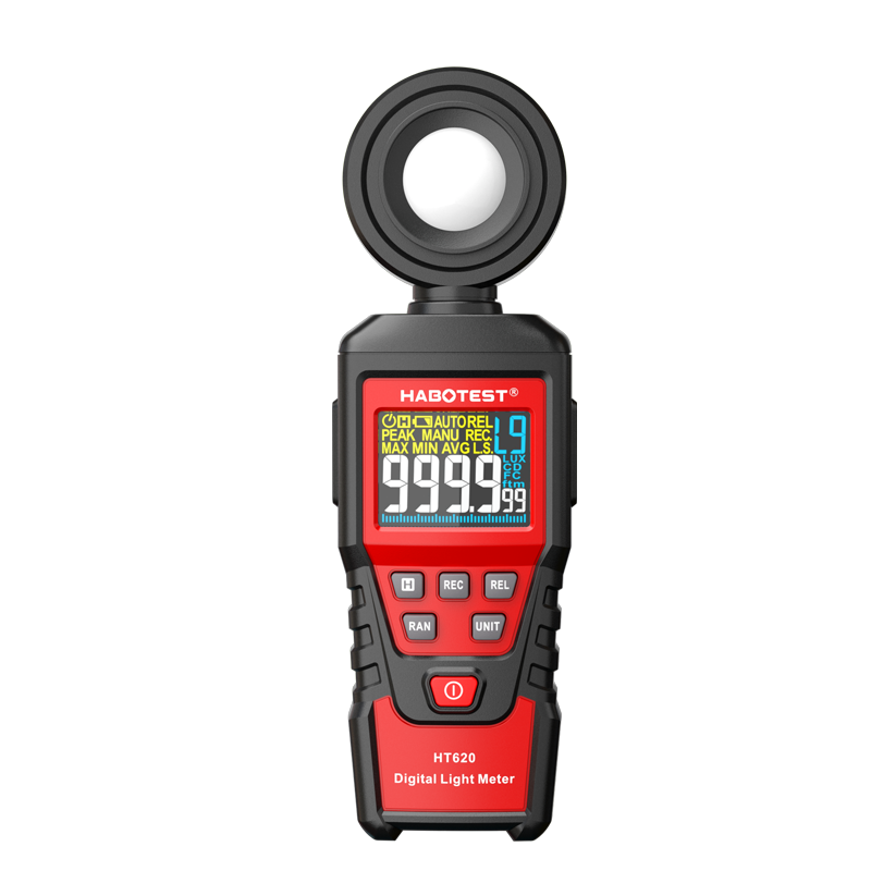 HABOTEST華博HT620手持?jǐn)?shù)字照度計(jì)測(cè)光儀高精度光度測(cè)量?jī)x流明測(cè)試儀亮度計(jì)光照儀勒克斯 HT620