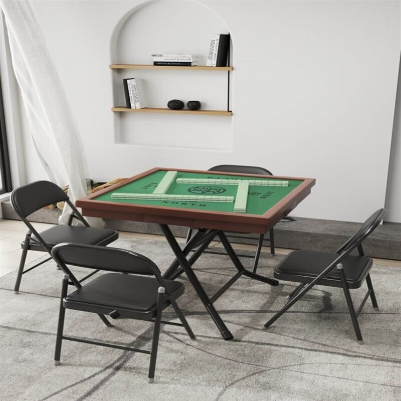 小型迷你麻将机打牌折叠桌子迷你小麻将 r71-80cm合金款桌面无抽屉碳