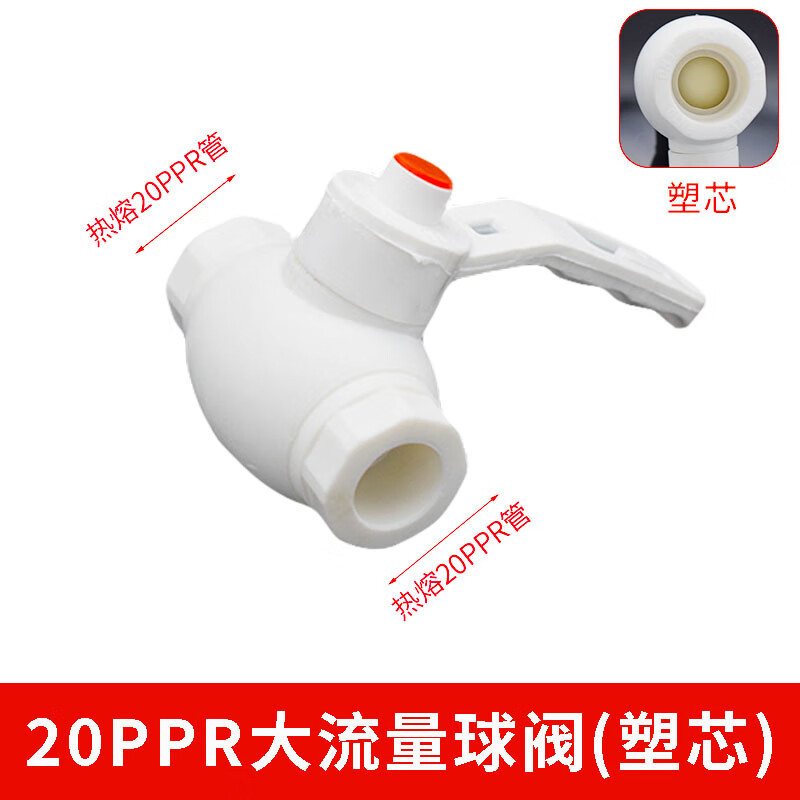 ppr全塑钢芯双活接球阀塑料阀门双热熔双头接开关大流量全通径4分 204