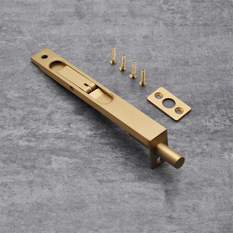 黄铜插销黑色青古铜天地插隐藏式暗插销防盗门双开门子母门锁扣 6英寸