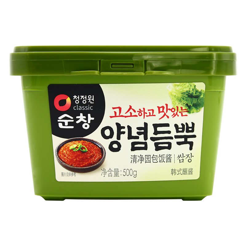 清净园韩国进口蒜蓉辣酱韩式烤肉蘸酱料拌饭酱生菜烧烤蘸酱包饭酱火锅