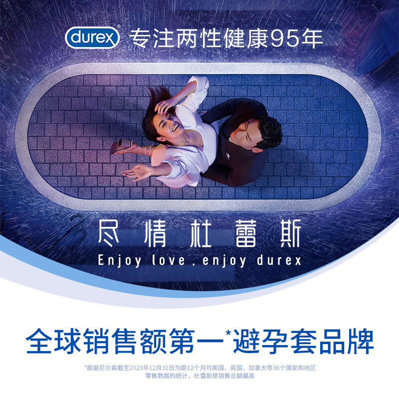 杜蕾斯（durex）经典激爽避孕套 超值组合超薄非001男女用安全套润滑成人计生用品 水润超薄囤货【100只】水润缤纷20*5