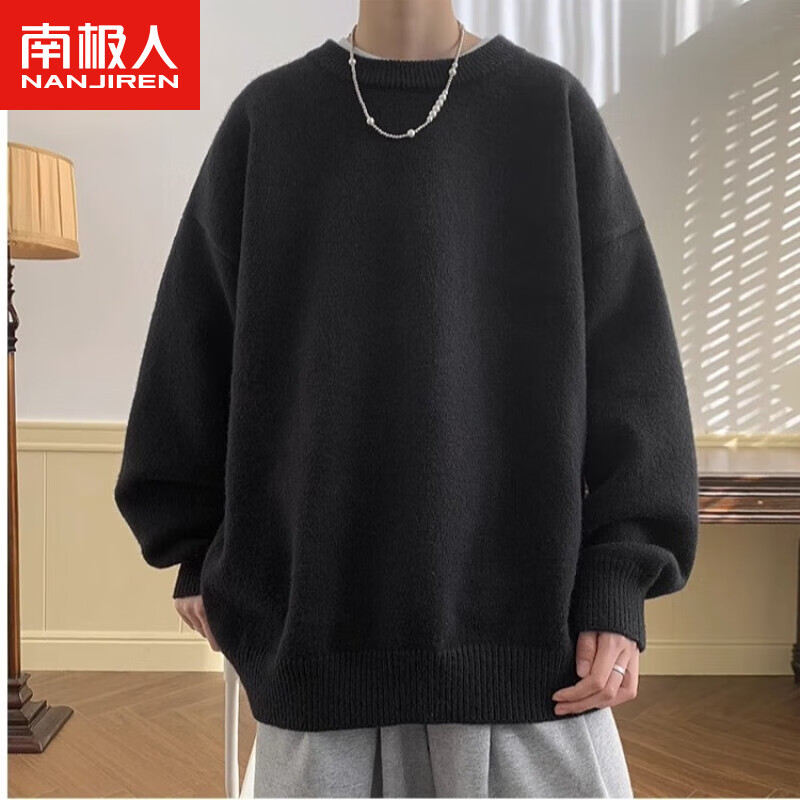 ���ڲ������ϼ���ë�����ﶬ����������߼�����ϵ���ż��޺��ڴ�����֯������ ��ɫ XL