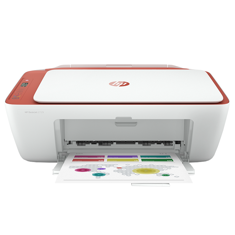 惠普HP 彩色打印机家用办公喷墨一体机家庭A4打印扫描复印照片作业 2729（无线WIFI+微信打印 | 多功能）10038712975734