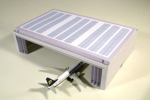 跑道 1:400机场地景机场建筑3d纸模diy手工客机民航飞机机场跑道模型