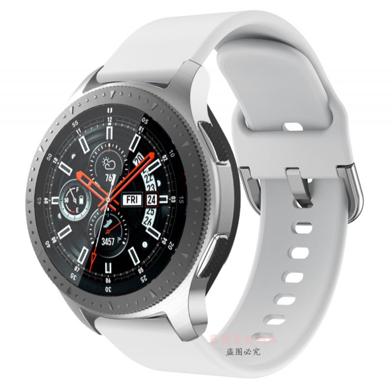 watch5 4 3 硅胶表带gear s3智能手表s4腕带手表带 白色 三星gear s3