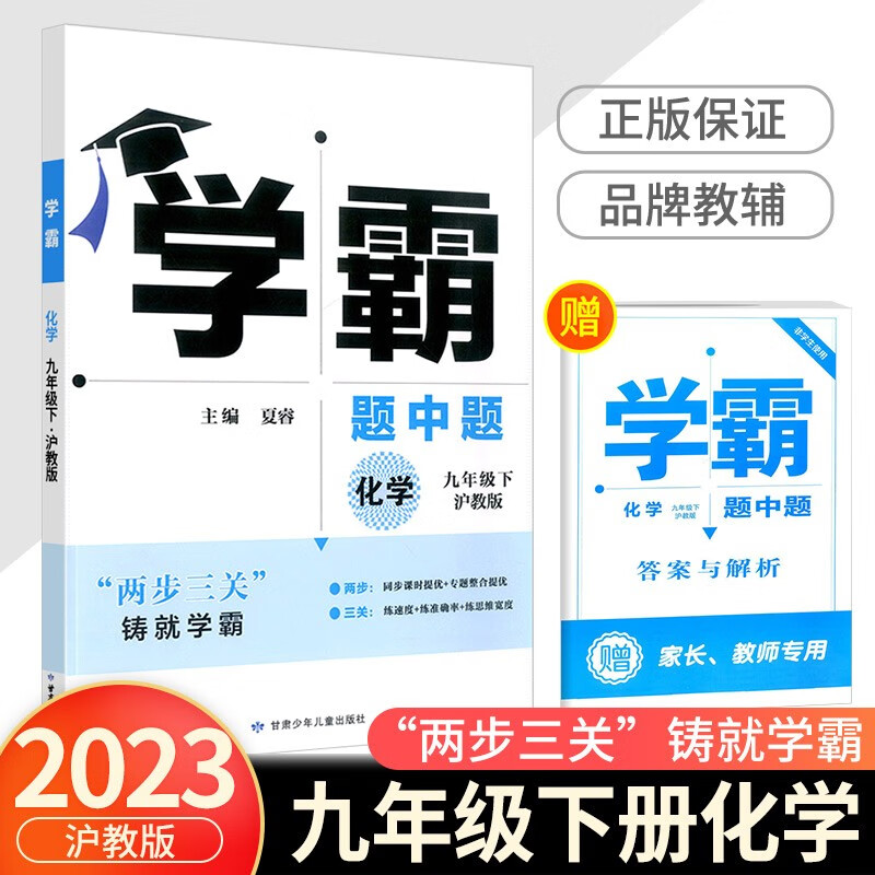 学霸题中题九年级上册下册数学英语物理化学人教版苏教版初中同步辅导资料练习册专题训练课时作业本 下册化学 沪教版