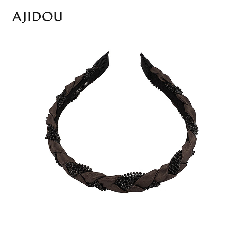 AJIDOU生日礼物阿吉豆发箍女简约休闲款头饰女神专柜同款宽发箍发饰 军绿 1个