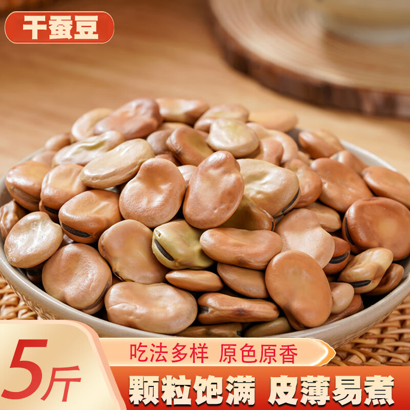 嘉尚酷干蚕豆5斤 新鲜散装生蚕豆罗汉豆胡豆干货可发芽油炸蚕豆小吃