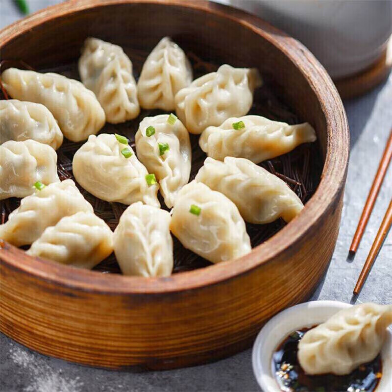 沙县小吃水饺鲜肉陷柳叶蒸饺福建特产商用早餐半成品饺子 10斤 10斤