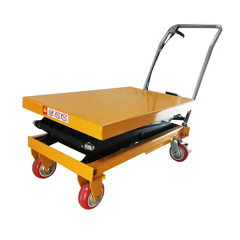 惠利得平台车移动剪叉式手动液压升降台叉车手推车搬运车固定电动升降
