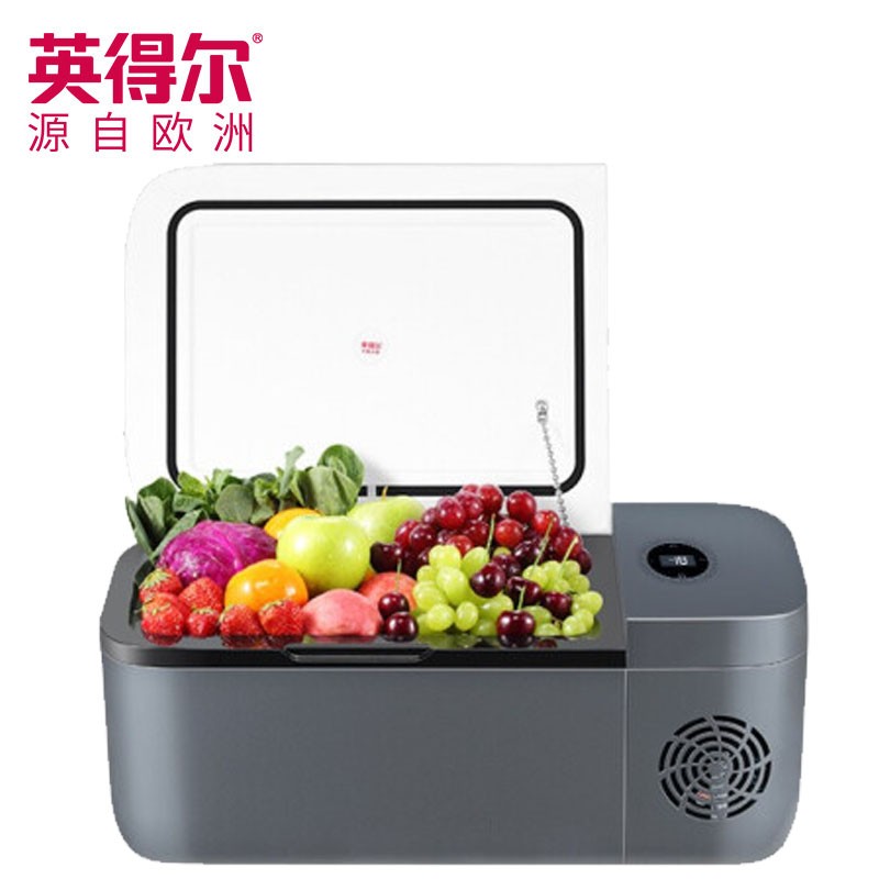 英得尔x京安途jauto 车载冰箱12l压缩机制冷户外露营小冰箱可冷冻冷藏