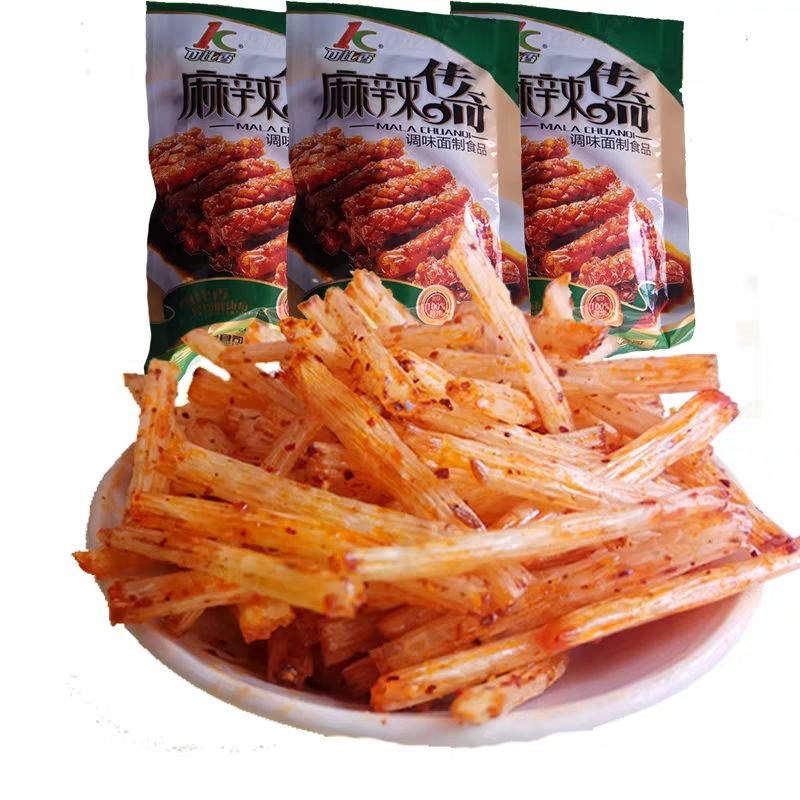 食芳溢可比香麻辣传奇干辣条办公室零食经典小吃面筋辣条辣片 麻辣