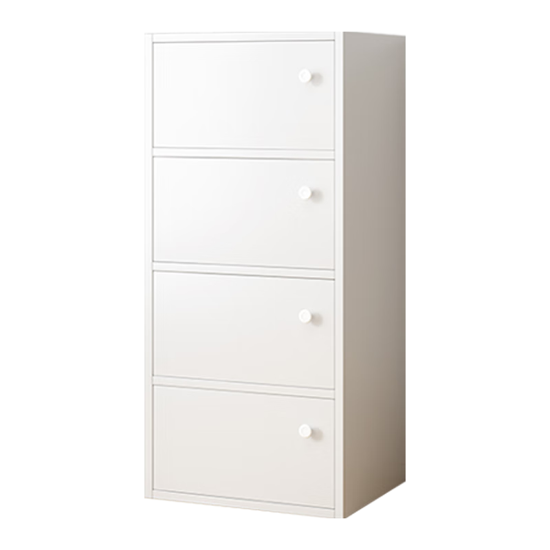 木匠印記斗柜書房儲物柜客廳臥室斗柜書房書柜現(xiàn)代簡約多層整理收納柜子 【四層款】暖白色40*30*102cm