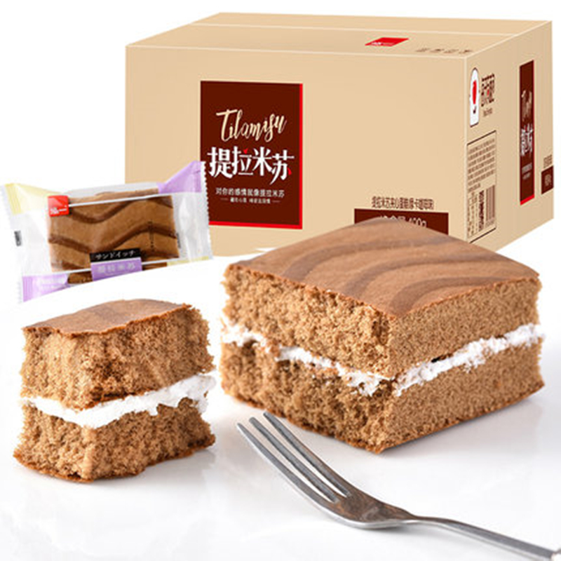 面包提拉米苏零食高热量瘦子增重长肉增胖长胖的食品 【摩卡味500g】
