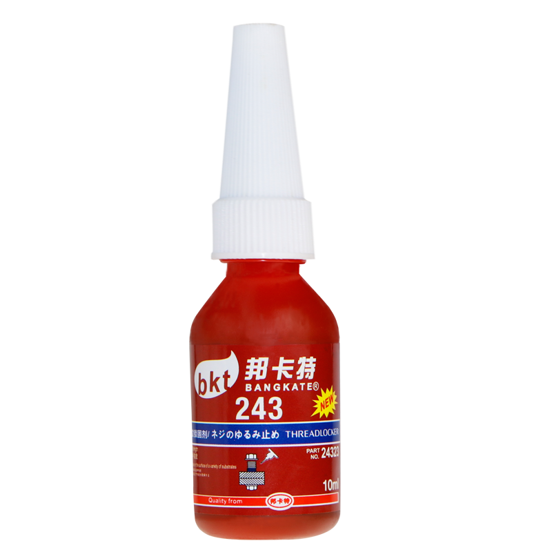 邦卡特 螺紋膠243 222 277 螺絲緊固密封膠防松金屬高強(qiáng)度耐高溫密封劑 螺紋膠 243 中強(qiáng)度-10ml試用裝