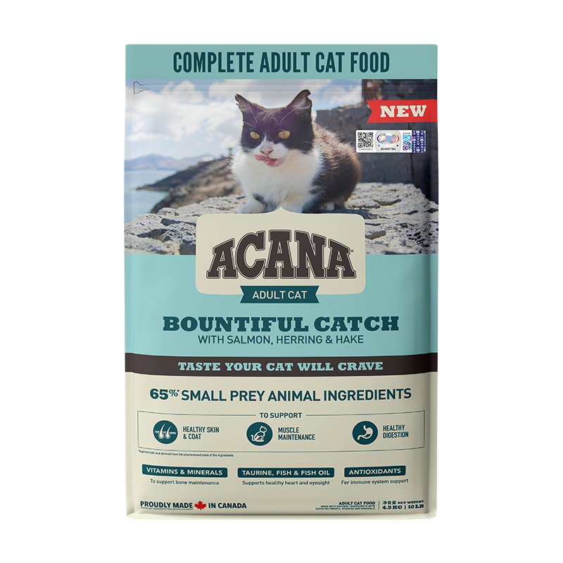 限地区、PLUS会员、需抢券：ACANA 爱肯拿 燕麦猫系列 抓多多鱼肉成猫猫粮 4.5kg