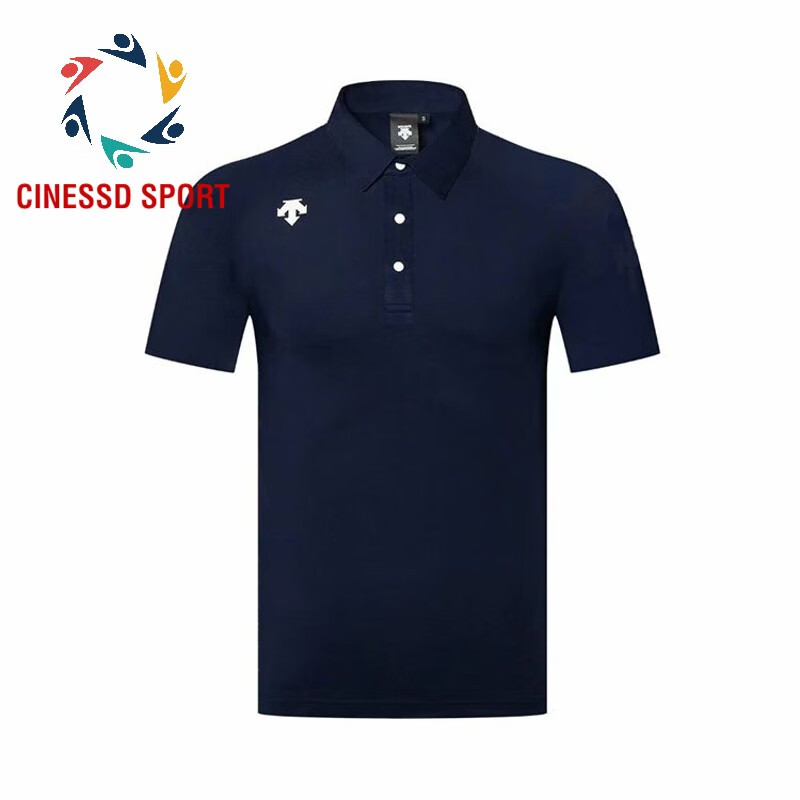 cinessd官方品牌夏新款高尔夫服装男翻领短袖t恤 运动休闲速干免烫速