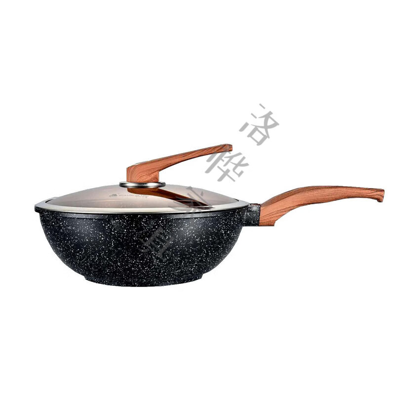 尚佳帮华玲大鹰麦饭石锅 不粘锅炒锅家用炒菜锅电磁炉煤气灶通用 30cm