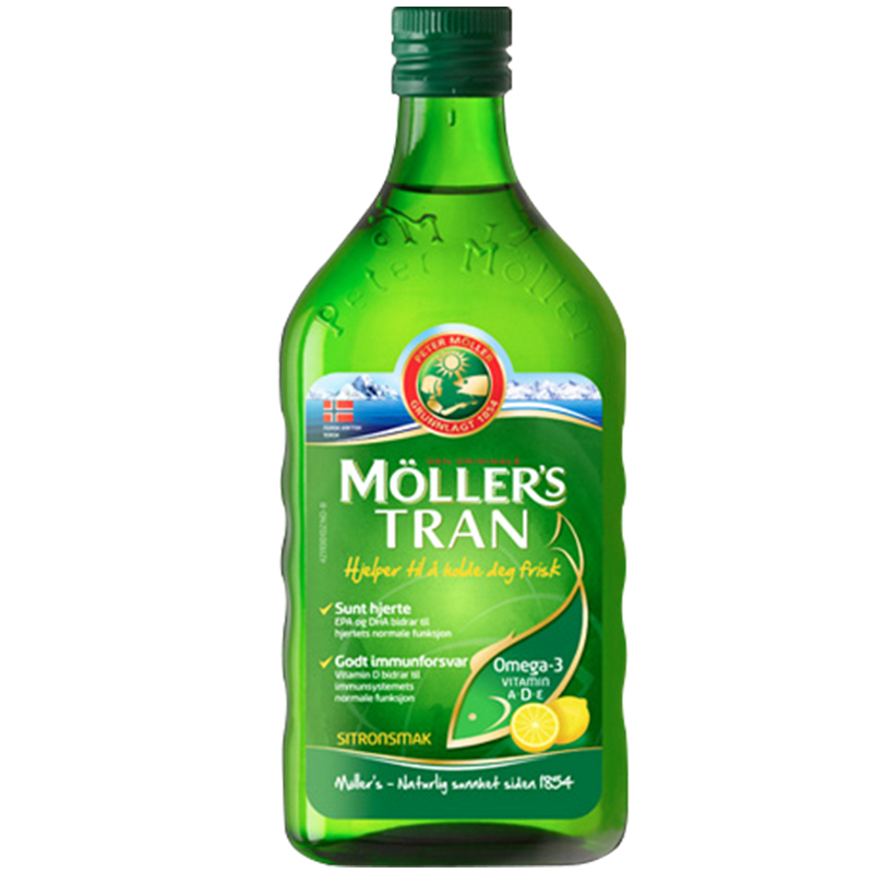 挪威mollers 鳕鱼肝油dha儿童孕妇 柠檬味