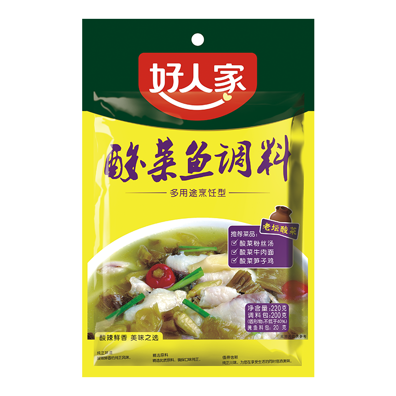 【长尾标题】好人家清香型酸菜鱼调料220g价格趋势及口感评测|京东调味品历史售价查询网站