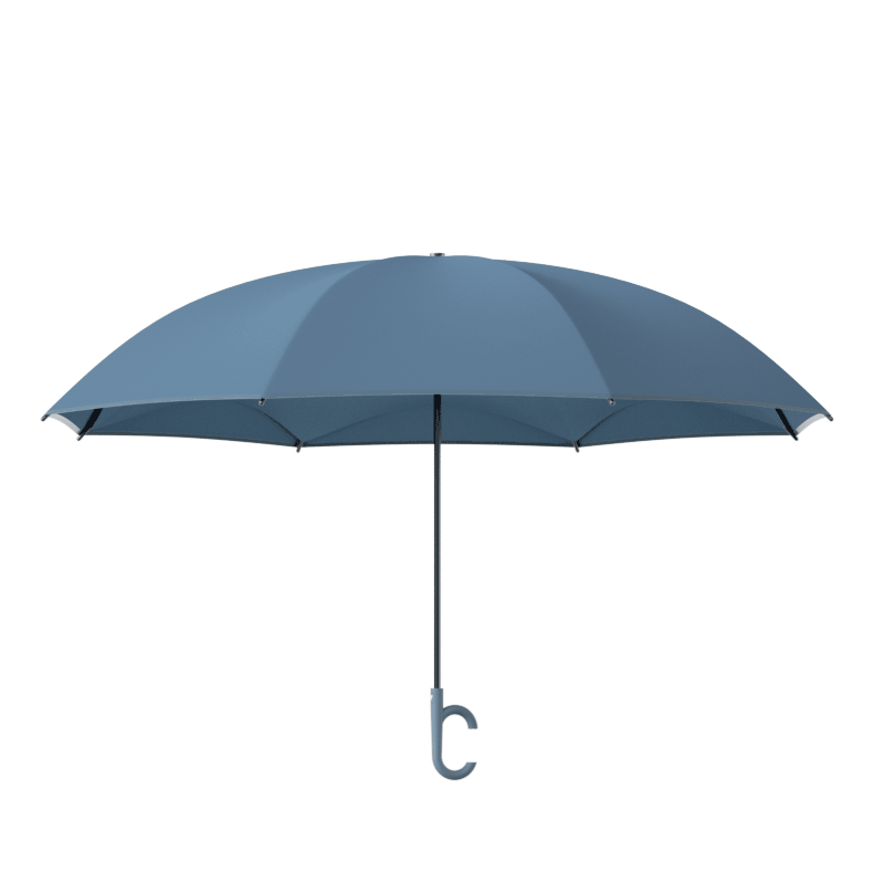 左都（ZUODU） 長(zhǎng)柄雨傘反向傘半自動(dòng)加大雙人晴雨兩用大號(hào)晴雨傘雨具直桿男  霧霾藍(lán)反向傘