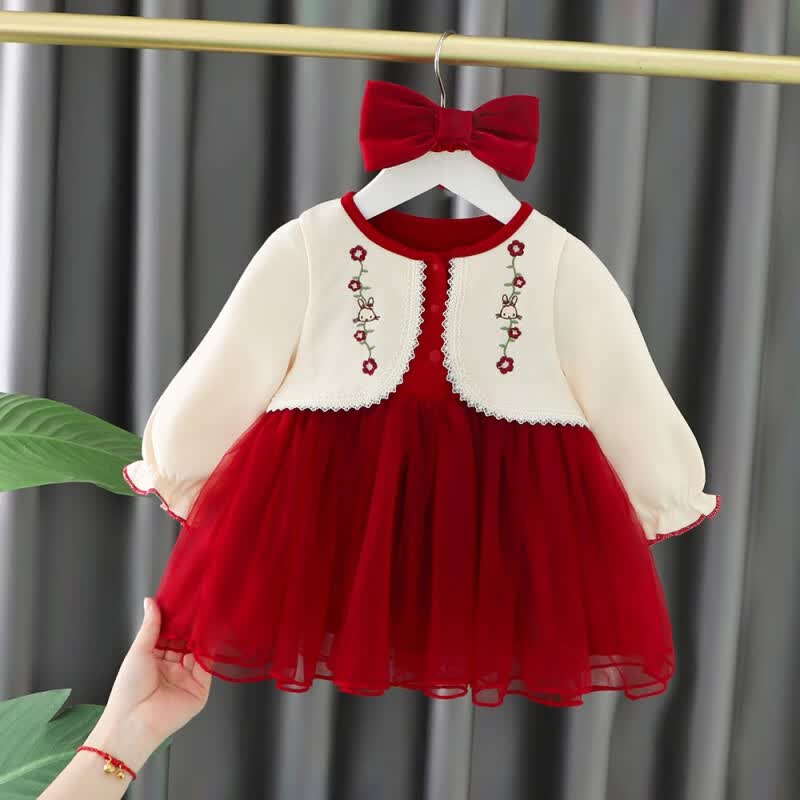 约龙（YUELONG）女童裙子宝宝周岁礼服春秋季儿童衣服红色连衣裙1-3岁小孩公主裙 两排花纱裙 100cm（偏小一码）怎么样,好用不?