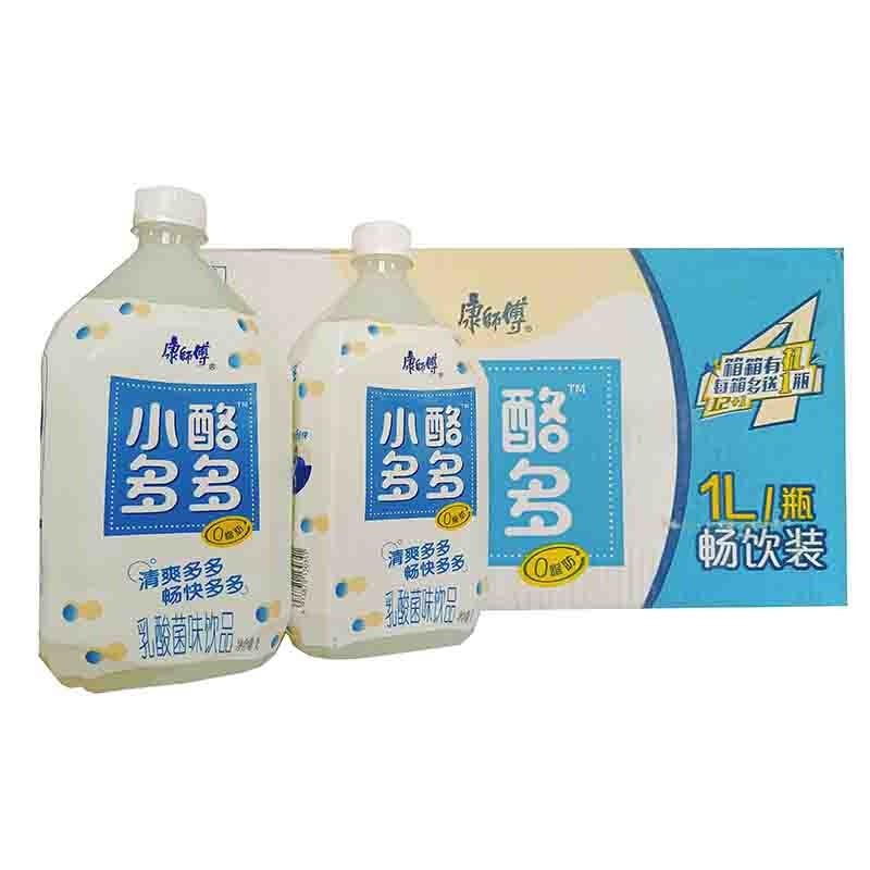 康师傅 小酪多多风味酸奶饮料乳酸菌饮品1l大瓶装1000ml装饮料 1l*4瓶
