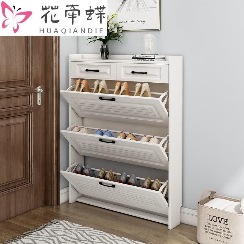 北欧翻斗鞋柜门口家用简约现代大容量收纳玄关柜省空间白鞋架 100长17厚120高(单层双抽)使用感如何?