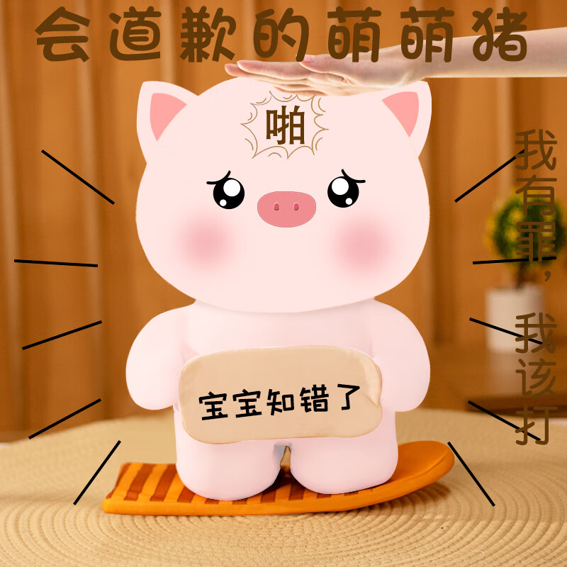 神器睡觉生日礼物超软女生毛绒娃娃玩偶 搓衣板可怜猪( 宝宝知错了)