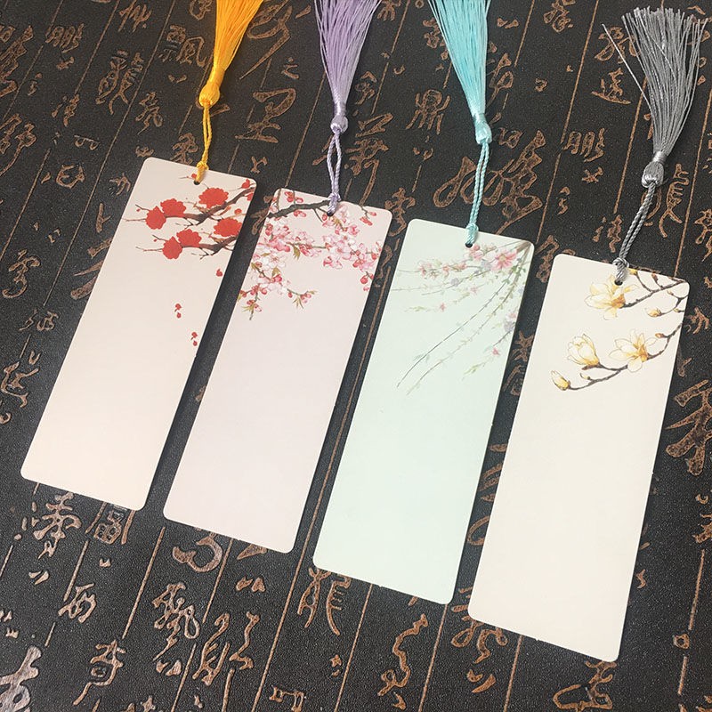 自制diy书签小清新流苏学生用纸质中国风小卡片祝福卡特色礼物送老外