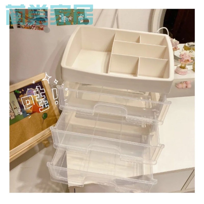桌面化妆品收纳盒塑料收纳架抽屉式首饰盒梳妆台置物架透明整理盒 3月10日发完 标准款 标准化设计 丨晒图反2元两张贴纸丨可装饰神器 虎窝购 桌面化妆品收纳盒塑料收纳架抽屉式首饰盒梳妆台置物架透明整理盒 3月10日发完 标准款 标准化设计 丨晒图反2元两张贴纸丨可装饰神器 虎窝购