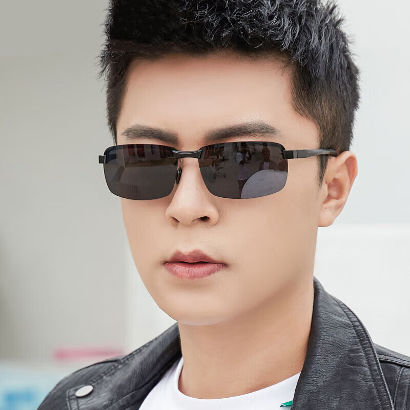 梵登路日夜两用变色偏光防紫外线太阳镜男士开车专用墨镜男款防强光眼镜 黑色框 黑灰偏光片【日用】