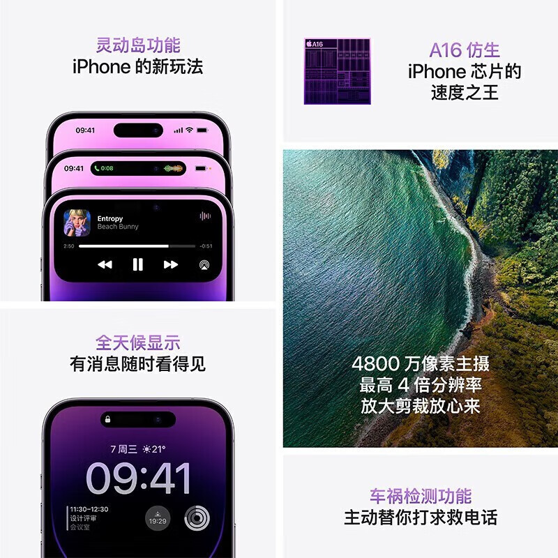 Apple iPhone 14 ProMax 【24期免息】 苹果14promax 国行5G苹果二手 暗夜紫色【评价有礼】 256G【赠快充礼包】 99新