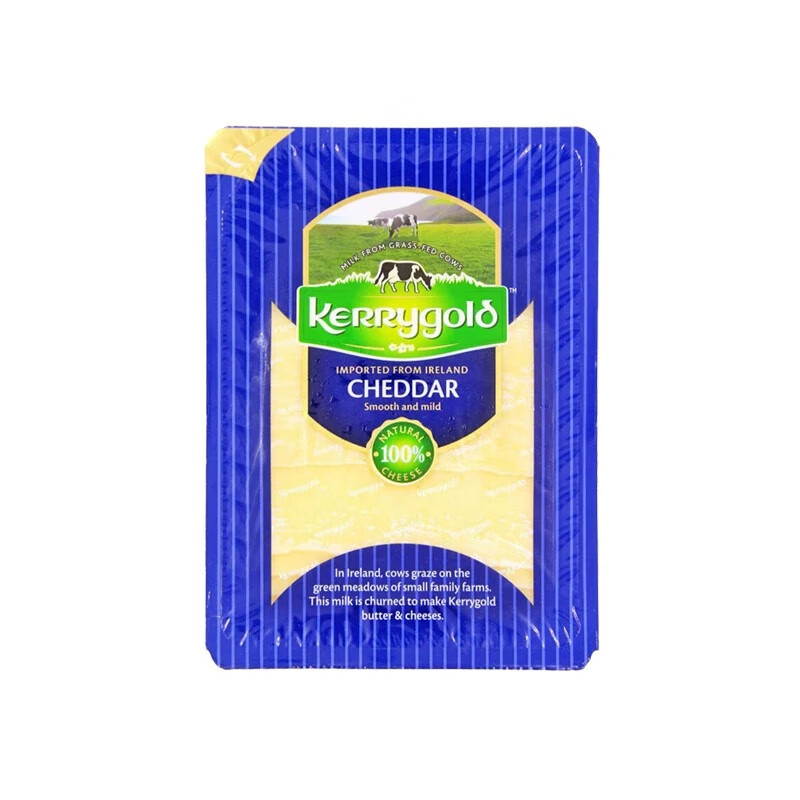 金凯利进口生酮成熟原制切达干酪片汉堡芝士烘焙原料高达宝宝奶酪片150g 白切达干酪片150g