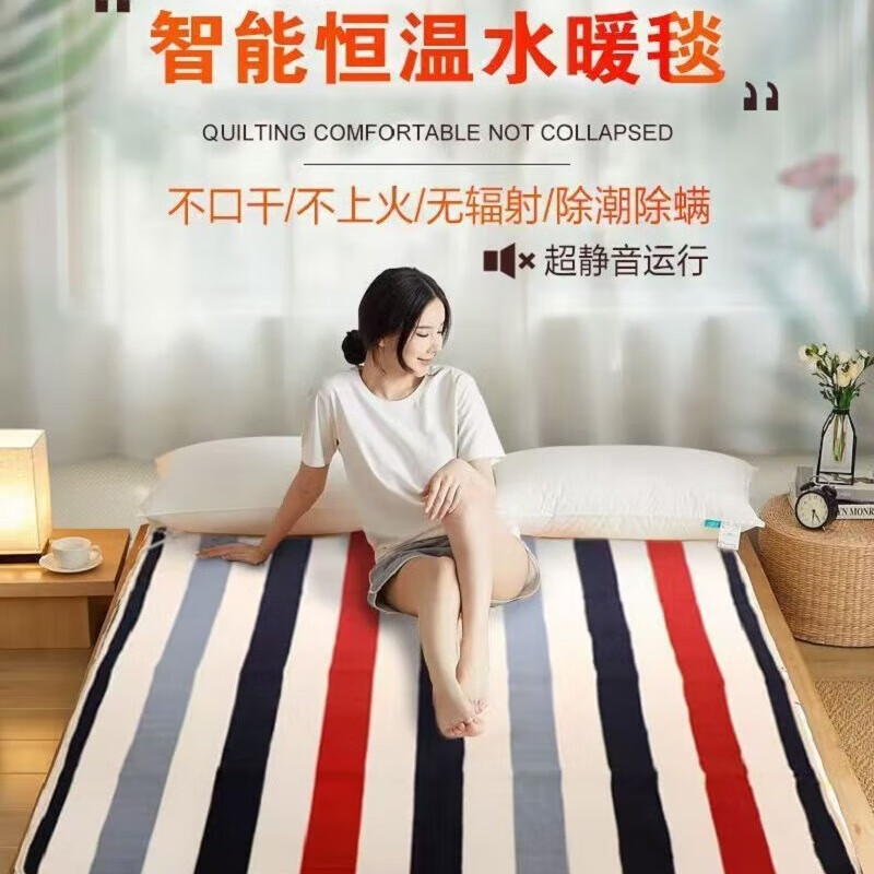 紫轩水暖毯电热毯双人双控调温1.8米2米智能恒温水循智能定时 不口干不上火无辐射【智能9档】 1.5*0.7米【单人单控】
