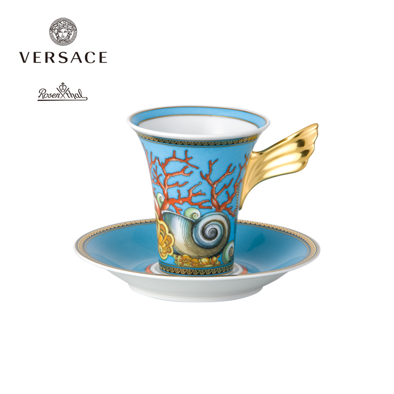 范思哲rosenthal meets versace礼品海底之星陶瓷咖啡杯套装 180ml 带