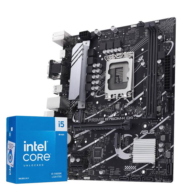 ��˶����CPU��װ B760 �� Intel i5 12490F 14600kf 13600kf��u��װ  ��˶PRIME B760M-K D4 Intel��װ I5 14600K 2149Ԫ