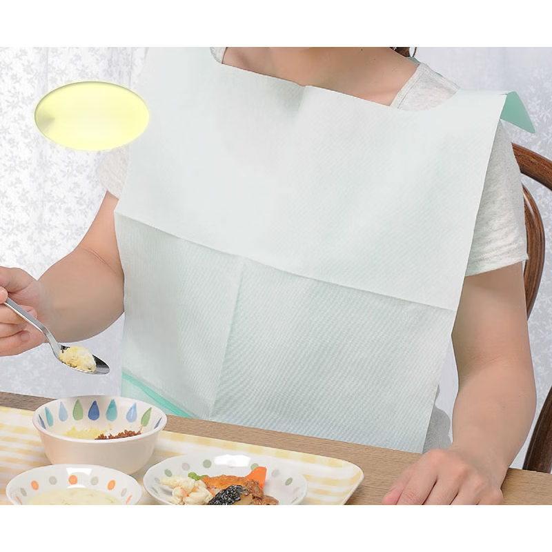 老人口水巾围 成人围嘴老人围兜纸饭兜防水口水巾一次性吃饭兜免洗